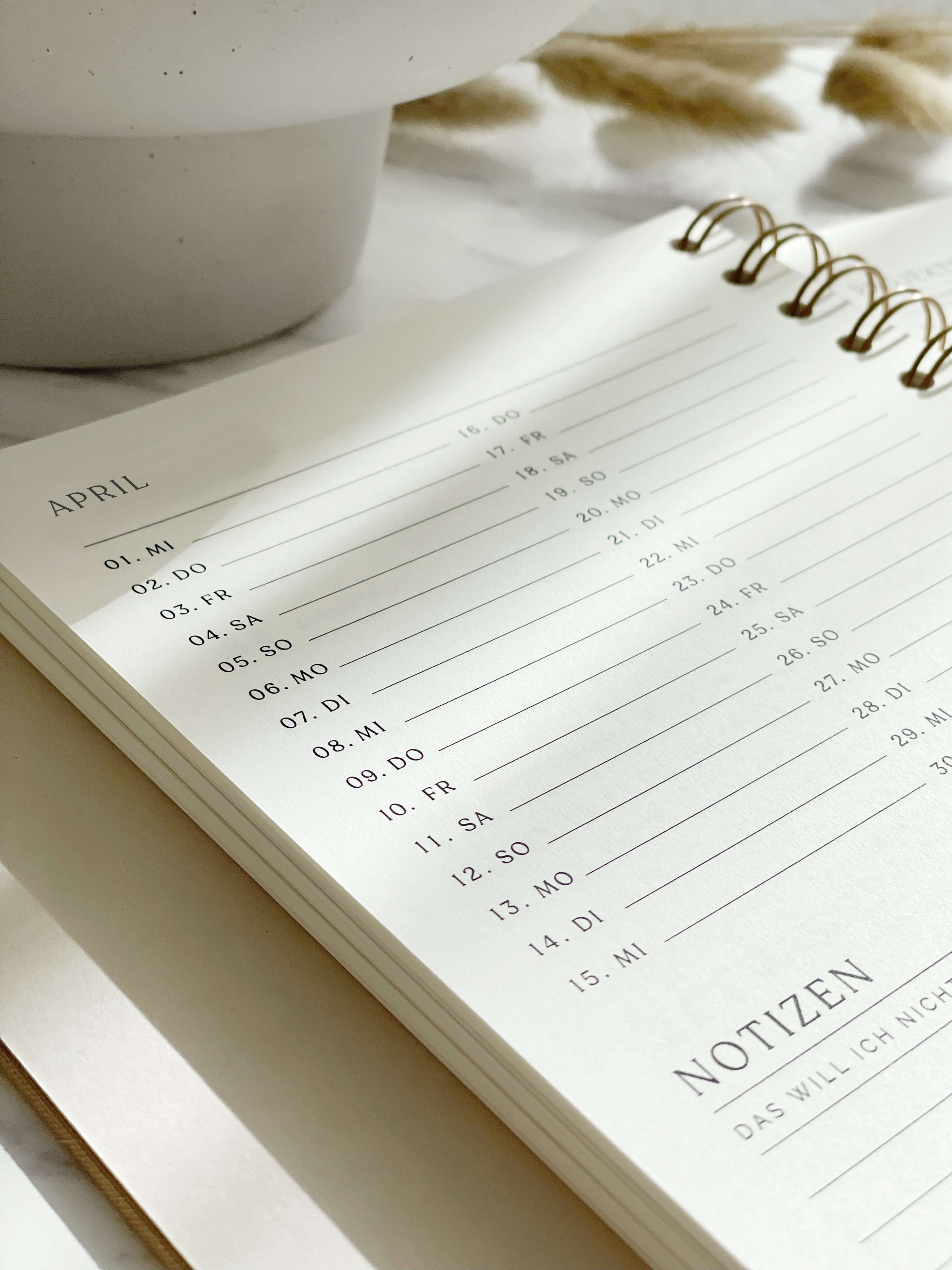 Kalender 2026 | DIN A5 | hellgrau