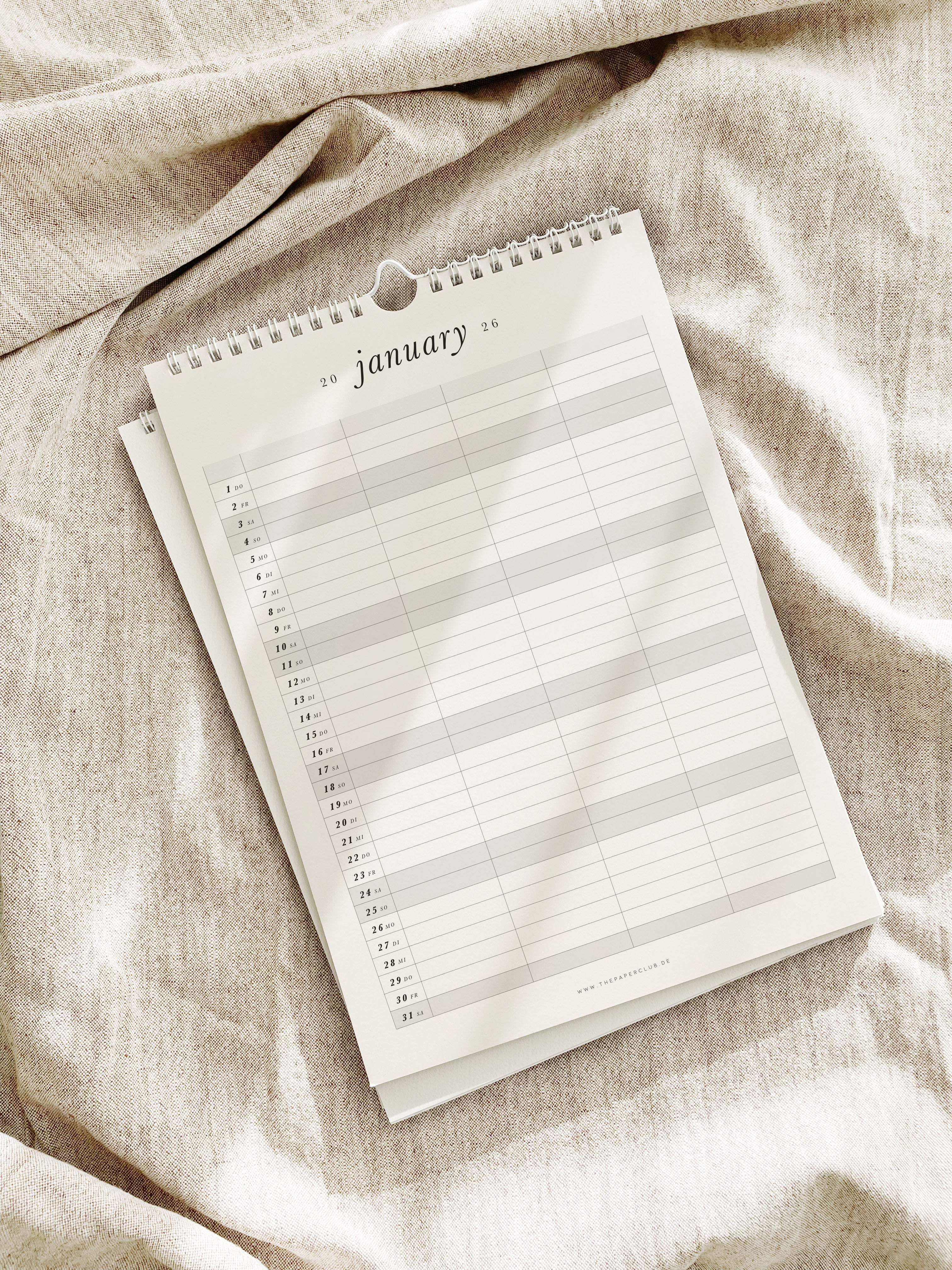 Familienkalender 2026 | DIN A4 | 4 Spalten