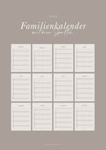 Lade das Bild in den Galerie-Viewer, Familienkalender 2026 | DIN A4 | 4 Spalten
