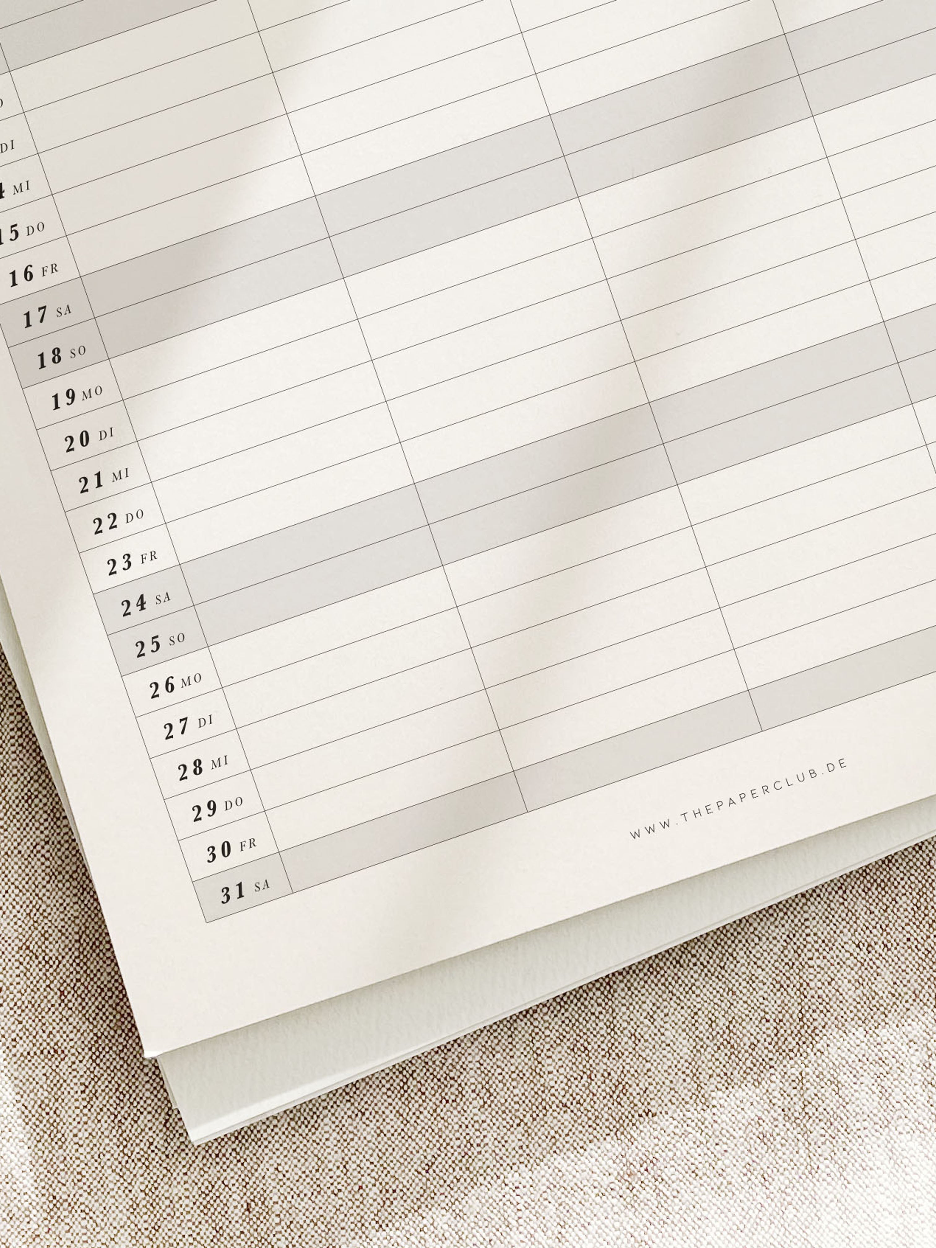 Familienkalender 2026 | DIN A4 | 4 Spalten