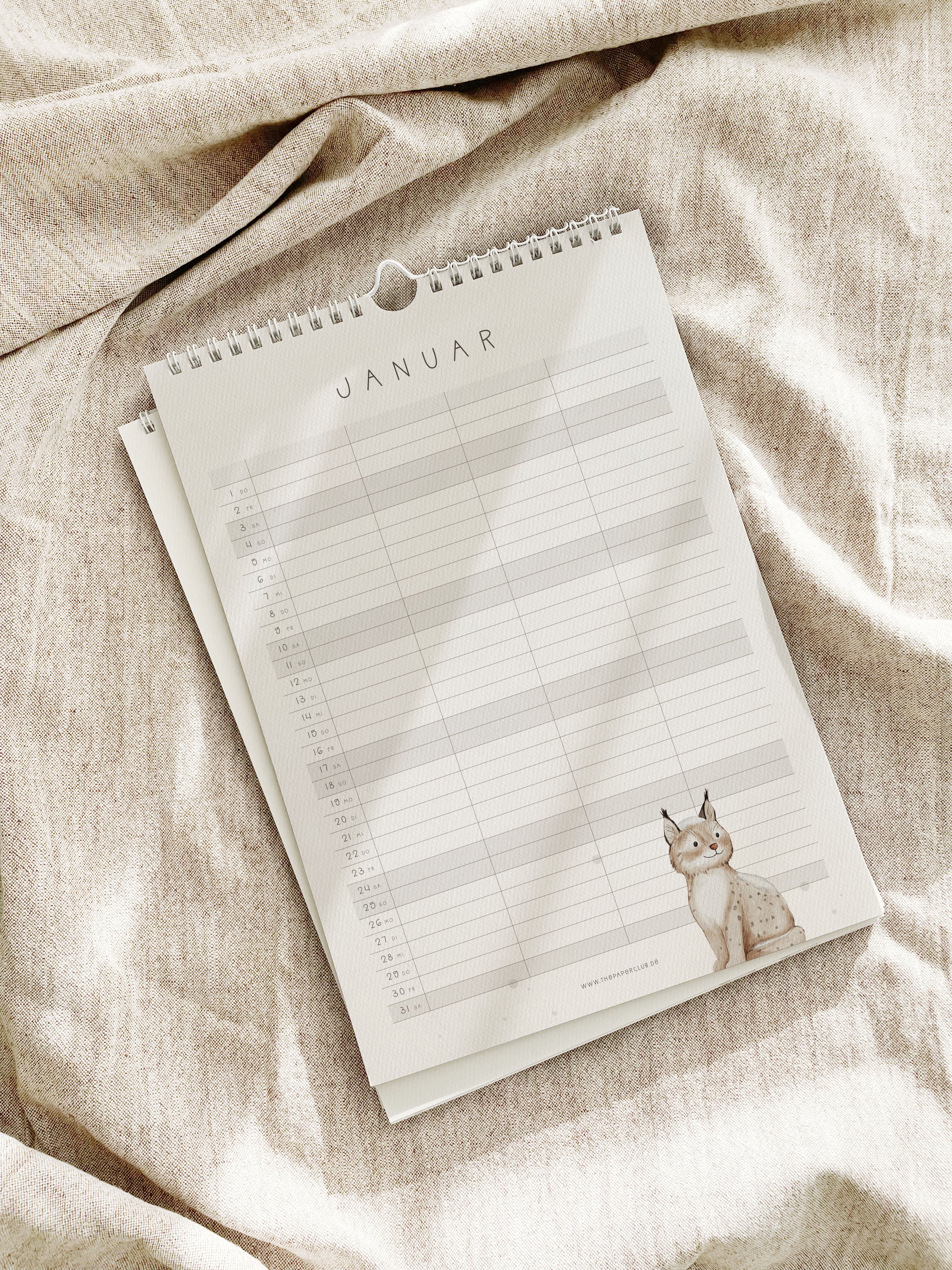 Familienkalender 2026 | DIN A4 | 4 Spalten