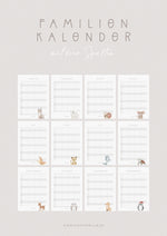 Lade das Bild in den Galerie-Viewer, Familienkalender 2026 | DIN A4 | 4 Spalten
