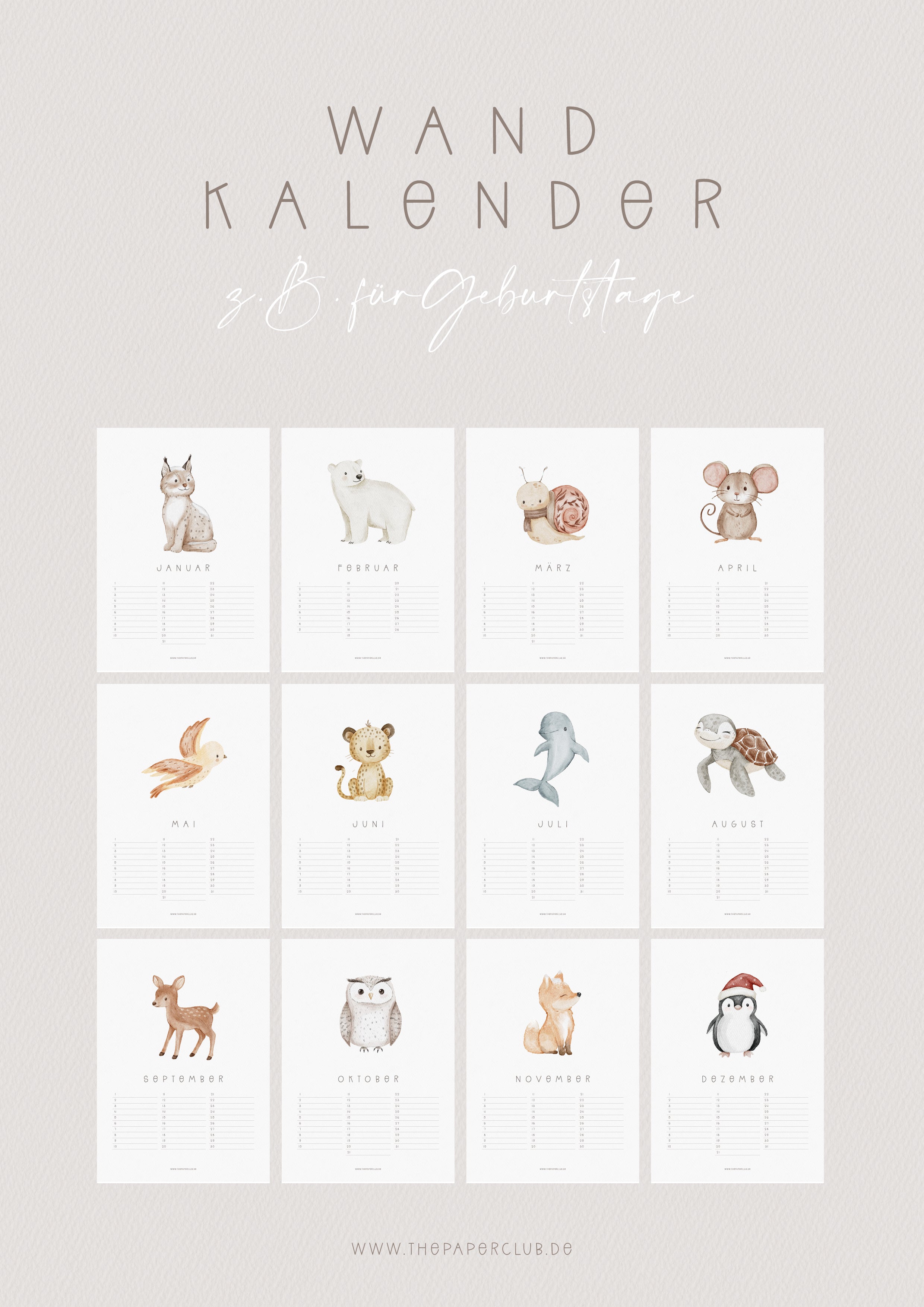 Wandkalender 2026 | DIN A4